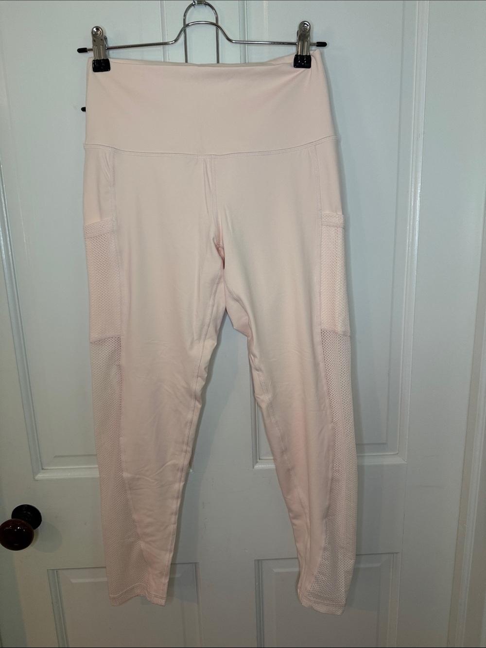 aerie Pale Pink High-Rise Mesh Panel Leggings